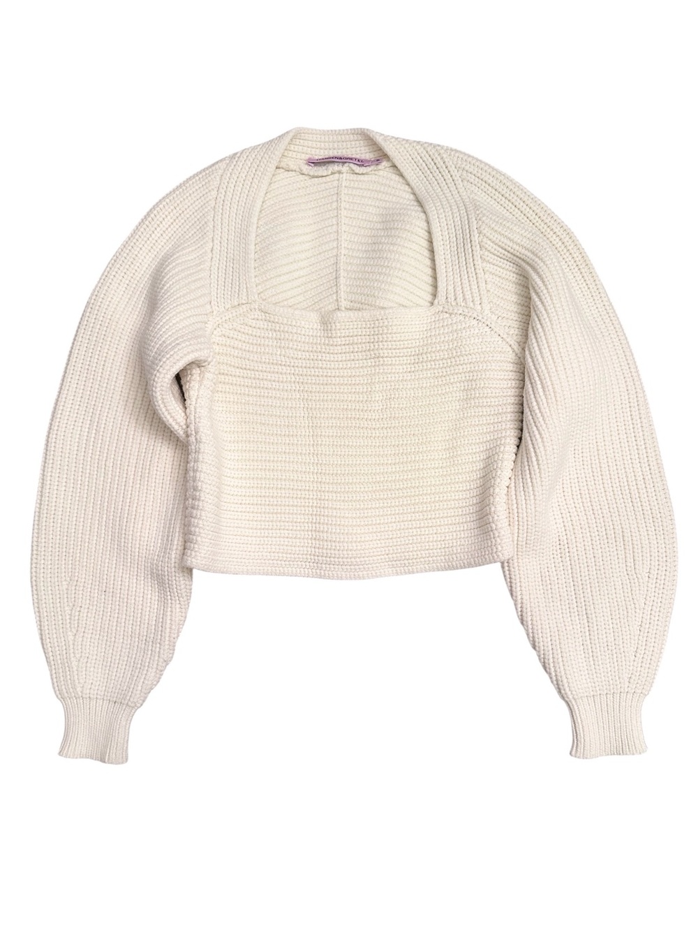 Hansen and Gretel Bruna Ribbed Chunky Knit Sweater Ivory size Small